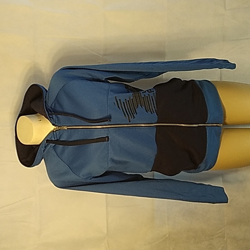 Blue And black under armor mens zip up hooded sweater